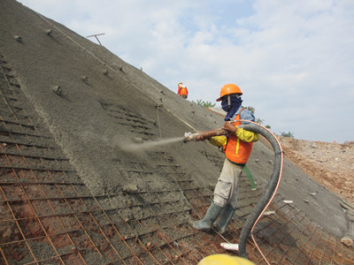 shotcrete gunite machine application