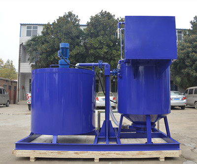 High speed shear agitating mixer in grouting works