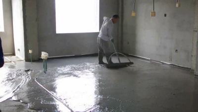 method of floor heating foamed concrete insulation layer