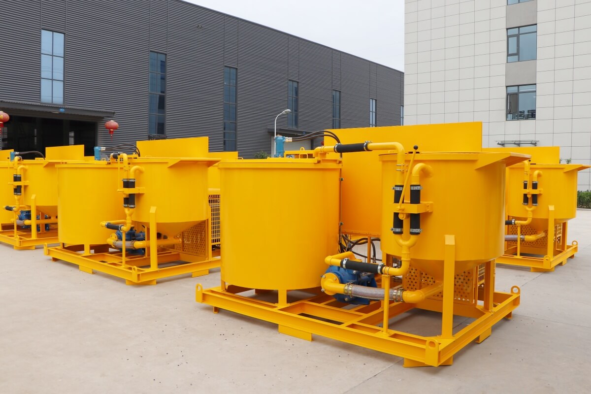 Diesel engine grout mixer