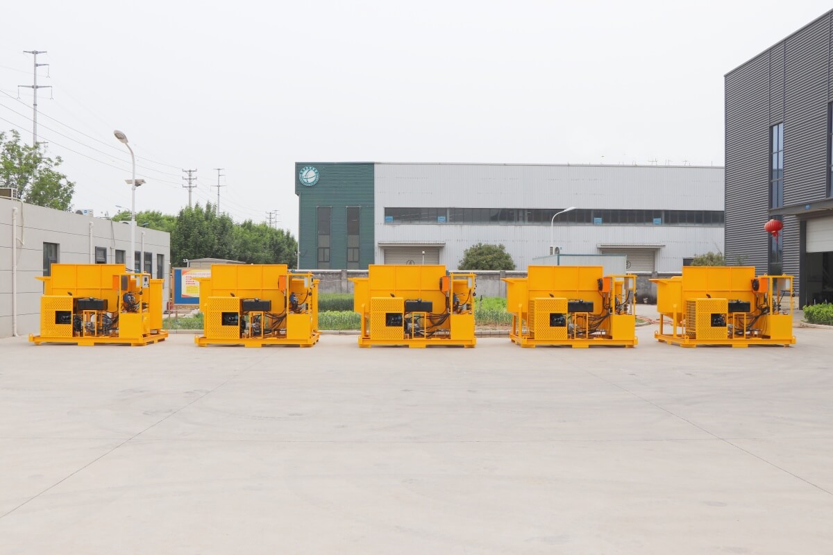 Diesel driven grout mixer