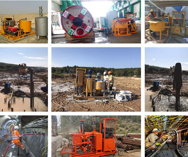 Automatic grouting plant application