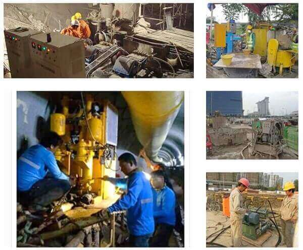hydraulic grout pump application