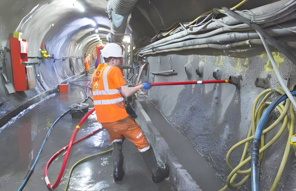 Backfill grout plant for the tunneling project