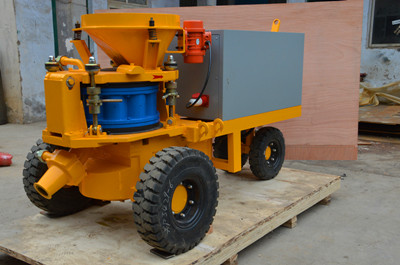 operate wet shotcrete machine