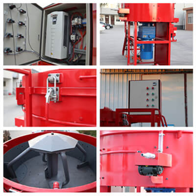 Refractory material pan mixer machine for casting coatings