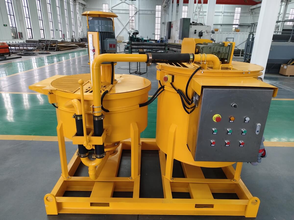 cement grout mixer for borehole sealing