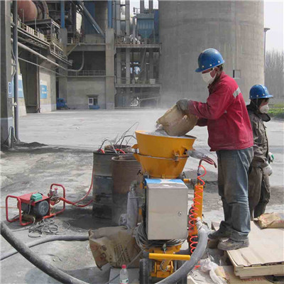 refractory gunning machine for cement plant