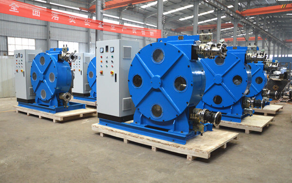 peristaltic hose pump for the mining industry