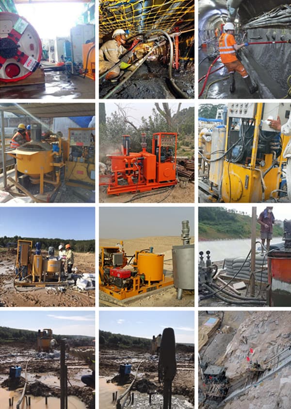 grouting equipment plant application