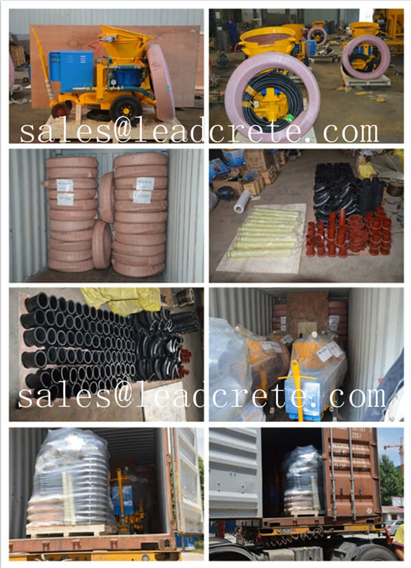 Deliver gunite machine and spare part to Qatar