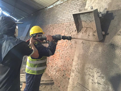 The test of refractory gunite machine