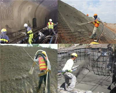 wet mix and dry mix shotcrete machine application