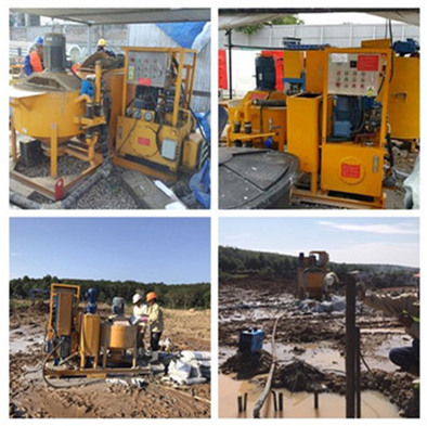 High performance diesel engine grouting pump station for subway construction