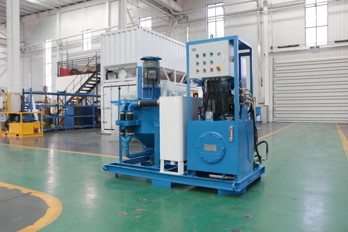 grout injection plant for foundation grouting