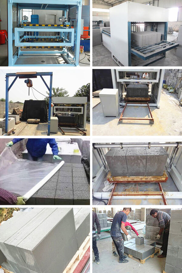 Automatic cellular lightweight concrete blocks wire cutting machine