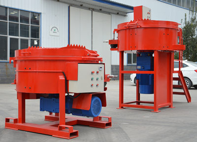 Small electronically controlled refractory mixing machine