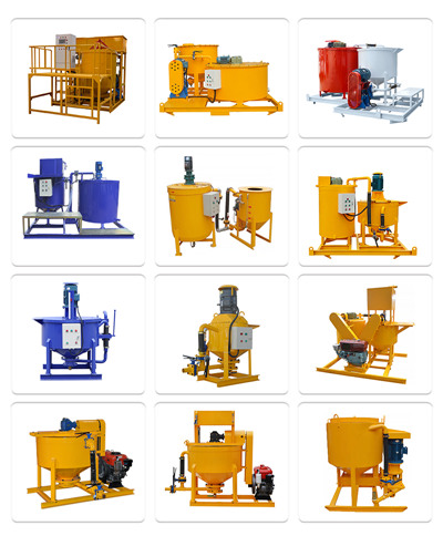 Factory direct sale diesel engine grout mixer with storage tank