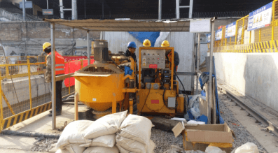 grout machine for mixing and pumping bentonite