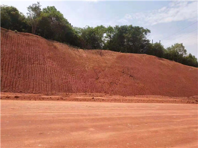 Hydroseeding smooth slope