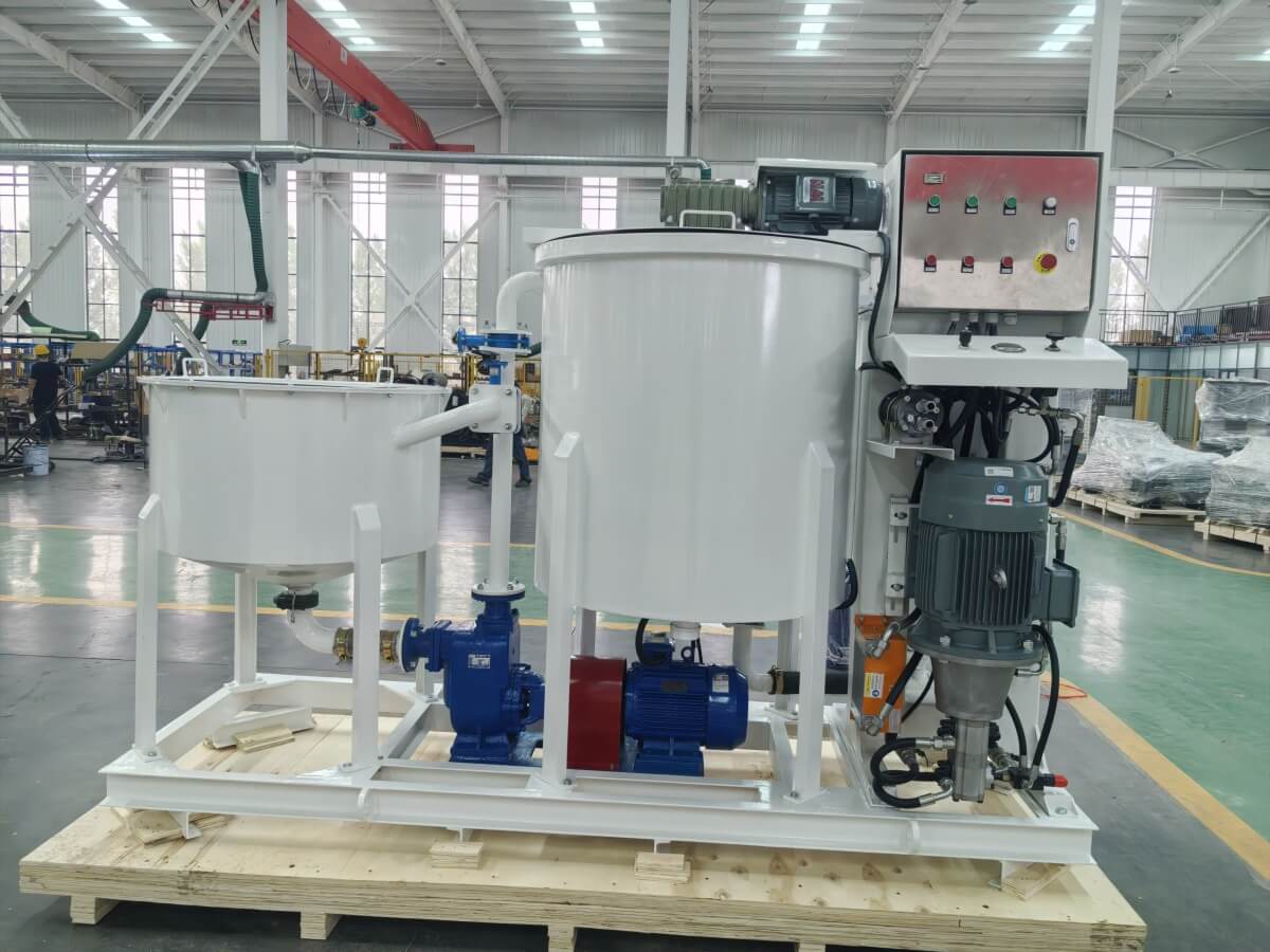 grout pump with mixer
