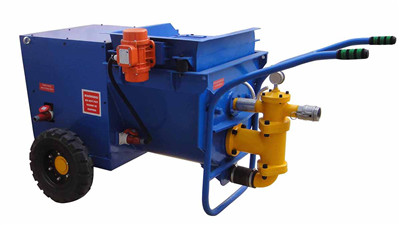 Spray force plaster pump