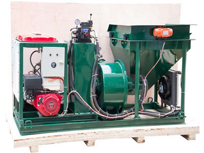 shotcrete pump with gasoline engine