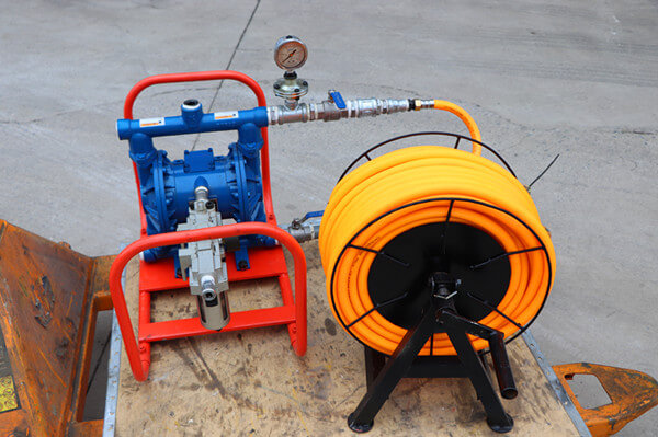 air mode gunning & short creting machine with water pump for steel plants