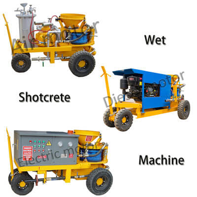 dry and wet system shotcrete machine