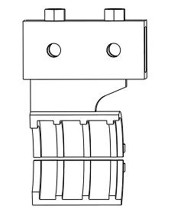 Hose pump concave at the pipe clamp