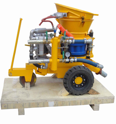 shotcrete machine with air motor