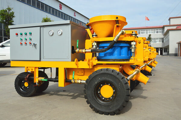 wet mix concrete spray machine