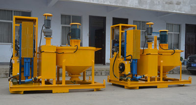 High efficiency grout mixing station for consolidation grouting