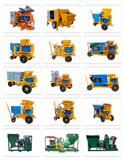 Construction hardware dry mix shotcrete machine