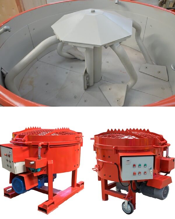 Refractory site use mobile refractory use castable pan mixer
