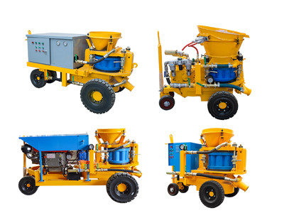 Shotcrete machine for underground mining