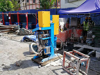 grout mixing pump application 