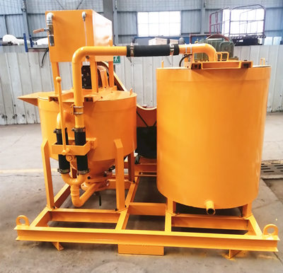 Factory direct sale diesel engine grout mixer with storage tank