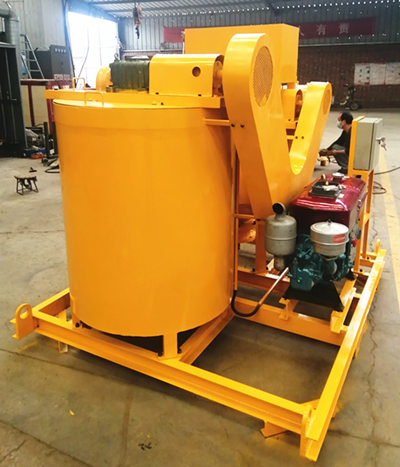 Factory direct sale diesel engine grout mixer with storage tank