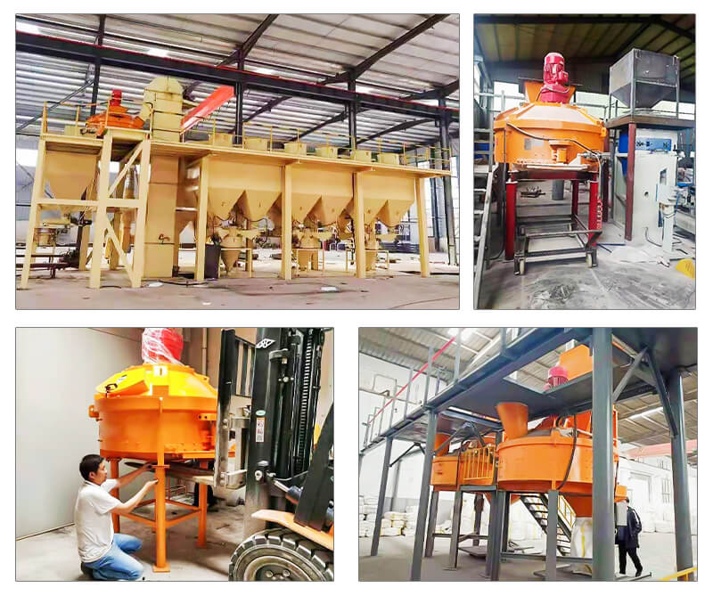planetary pan mixer for refractory production