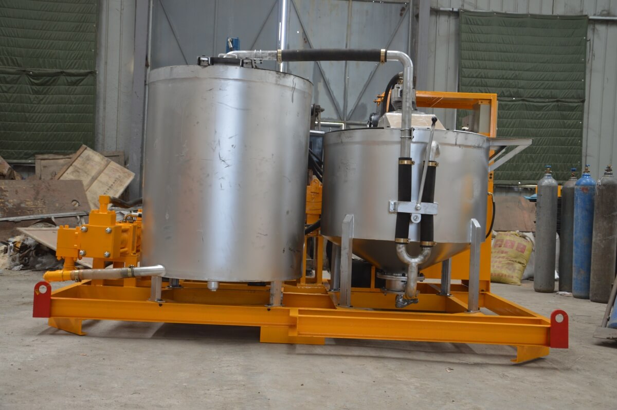 Diesel grouting injection station