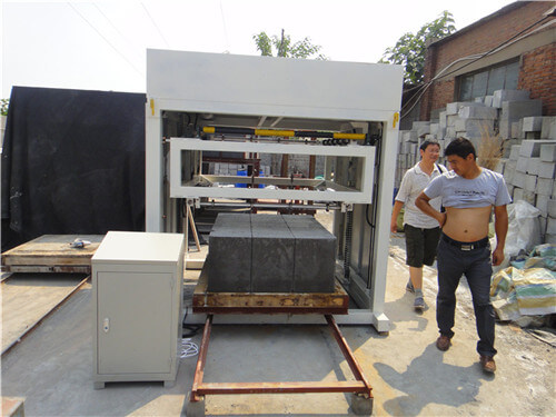 foam concrete block cutting machine