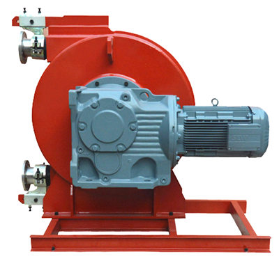 Peristaltic hose pump for pumping sewage