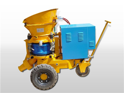 gunite machine used for building the swimming pool
