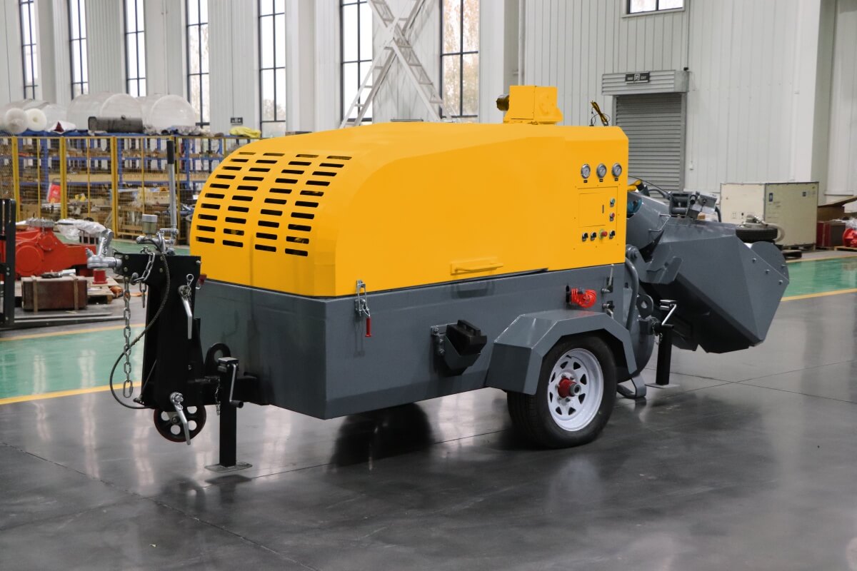 semi-dry mortar screed mixer and pump