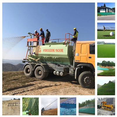 Fast delivery hydroseeding machine for mountain slope protection