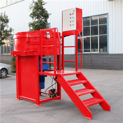 Refractory material pan mixer machine for casting coatings