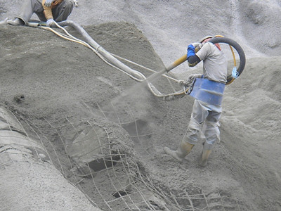 shotcrete for side drifts