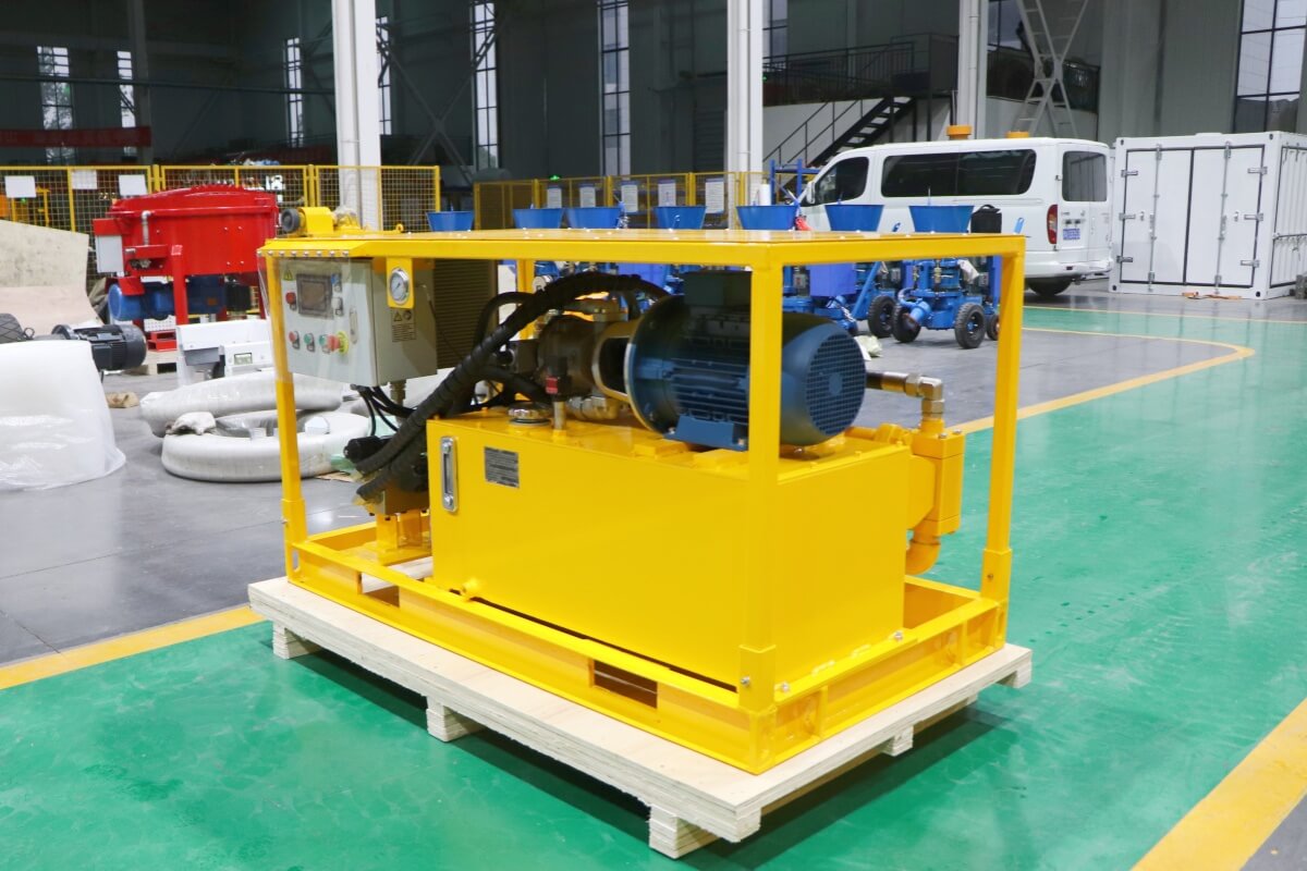 High pressure hydraulic grout pump