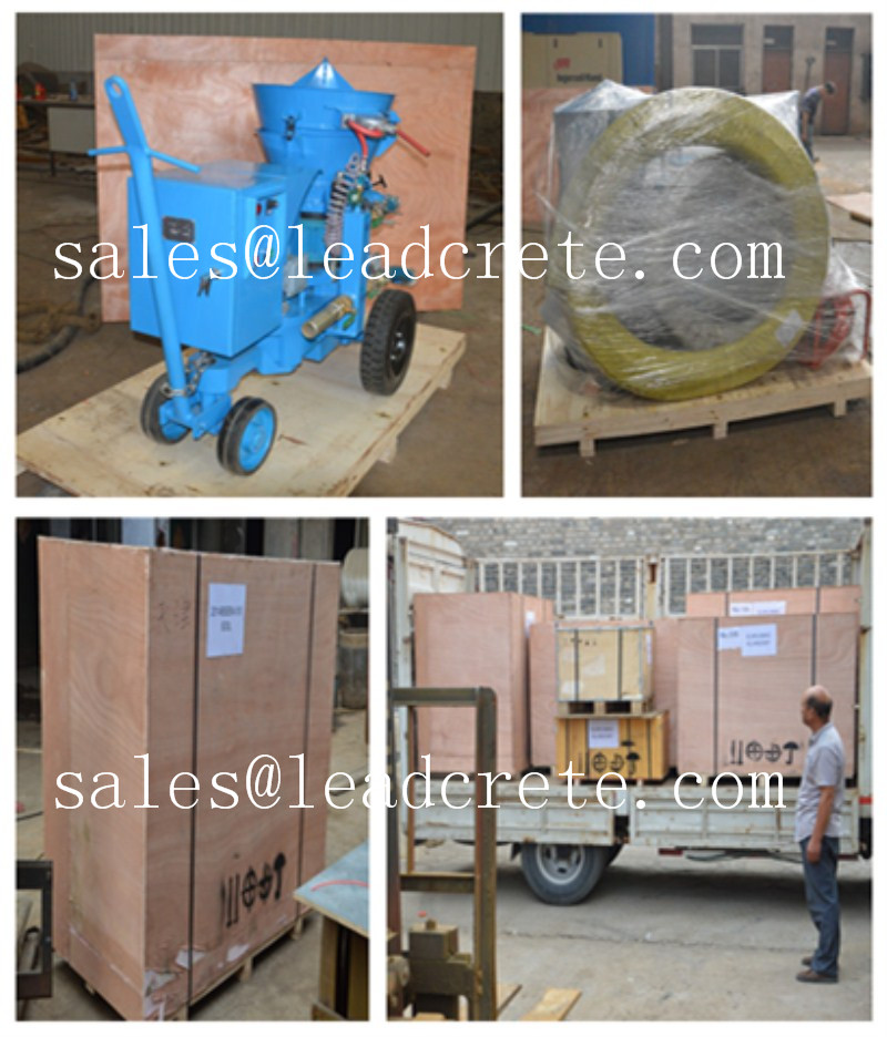 deliver refractory gunite machine to Danieli 